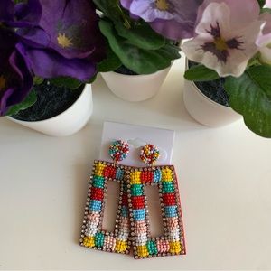 Multicolor Beaded Studs